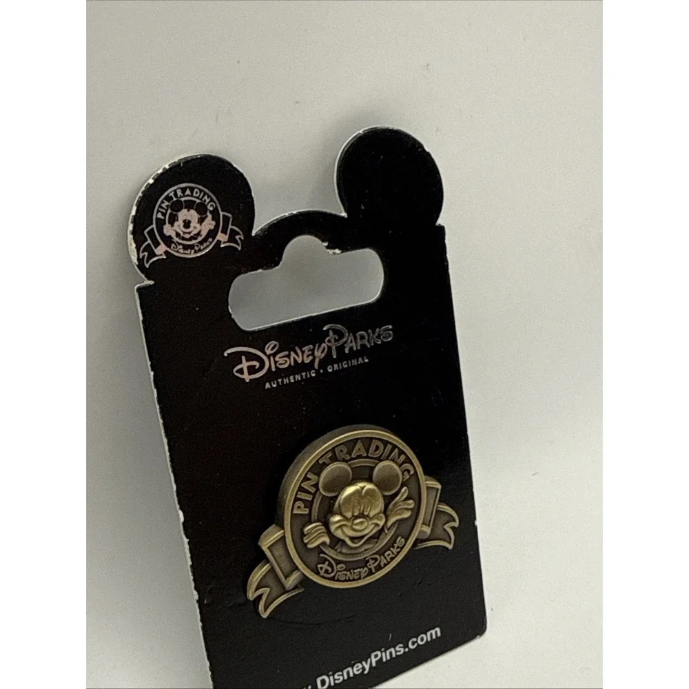 Disney Parks Logo Banner with Mickey Mouse Bronzer Trading Pin